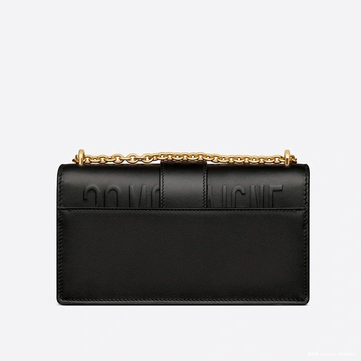 Cheap 30 Black Chain Montaigne Dior Calfskin With East-West Bag 0711 Luxury